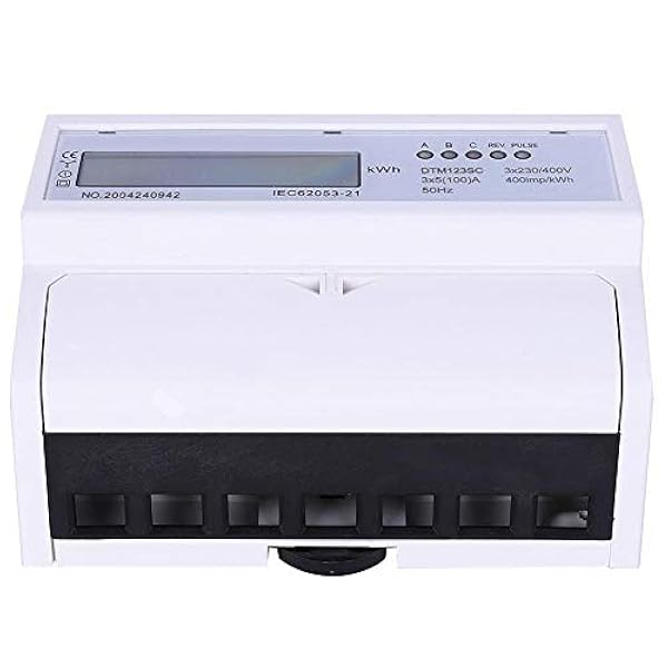 Elmätare, 3-fas KWh-räknare 230 / 400V 5-100A Energiförbrukning Digital elmätare med LCD (9999999.1KWh)